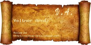 Veltner Arnó névjegykártya